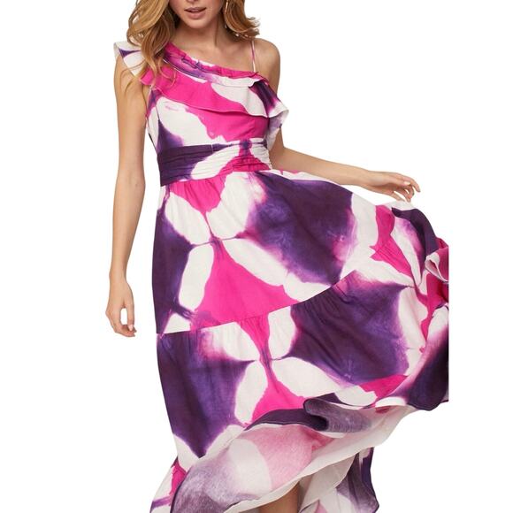 Busayo Tie Dye One Shoulder Dress Size 14 MSRP $655 - Picture 4 of 13